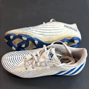 Adidas Predator Soccer Cleats - White and Blue